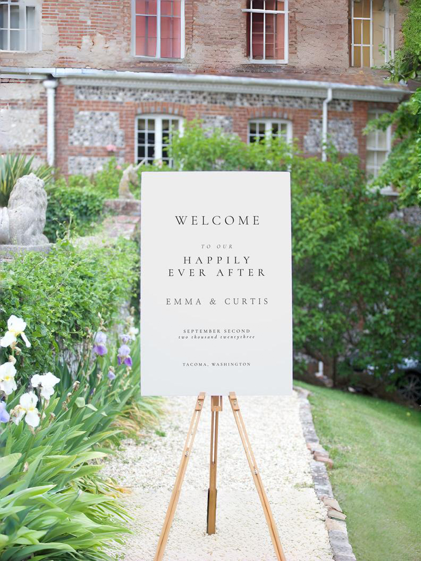 Customized Modern Minimalist Wedding Welcome Sign